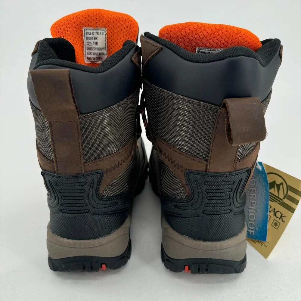 NEW Tamarack Snow Winter Boots MENS Brown Leather Mesh Lace Up Insulated SIZE 10
